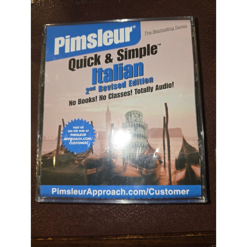 Pimsleur Quick & Simple Italian 2nd Revised Edition Audio CD 8 Lessons New‎